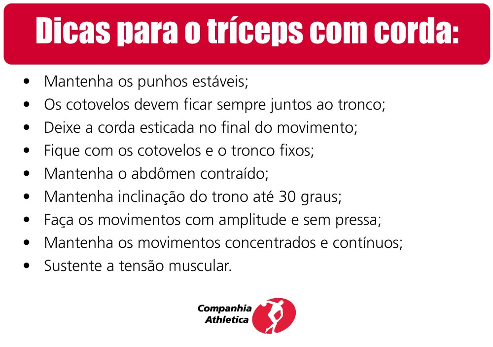 dicas para fazer triceps com corda 